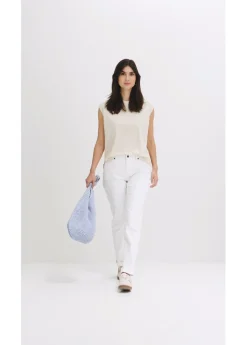 Outlet Vaqueros straight, mid waist, elásticos Mujer Tallas Pequeñas|Vaqueros