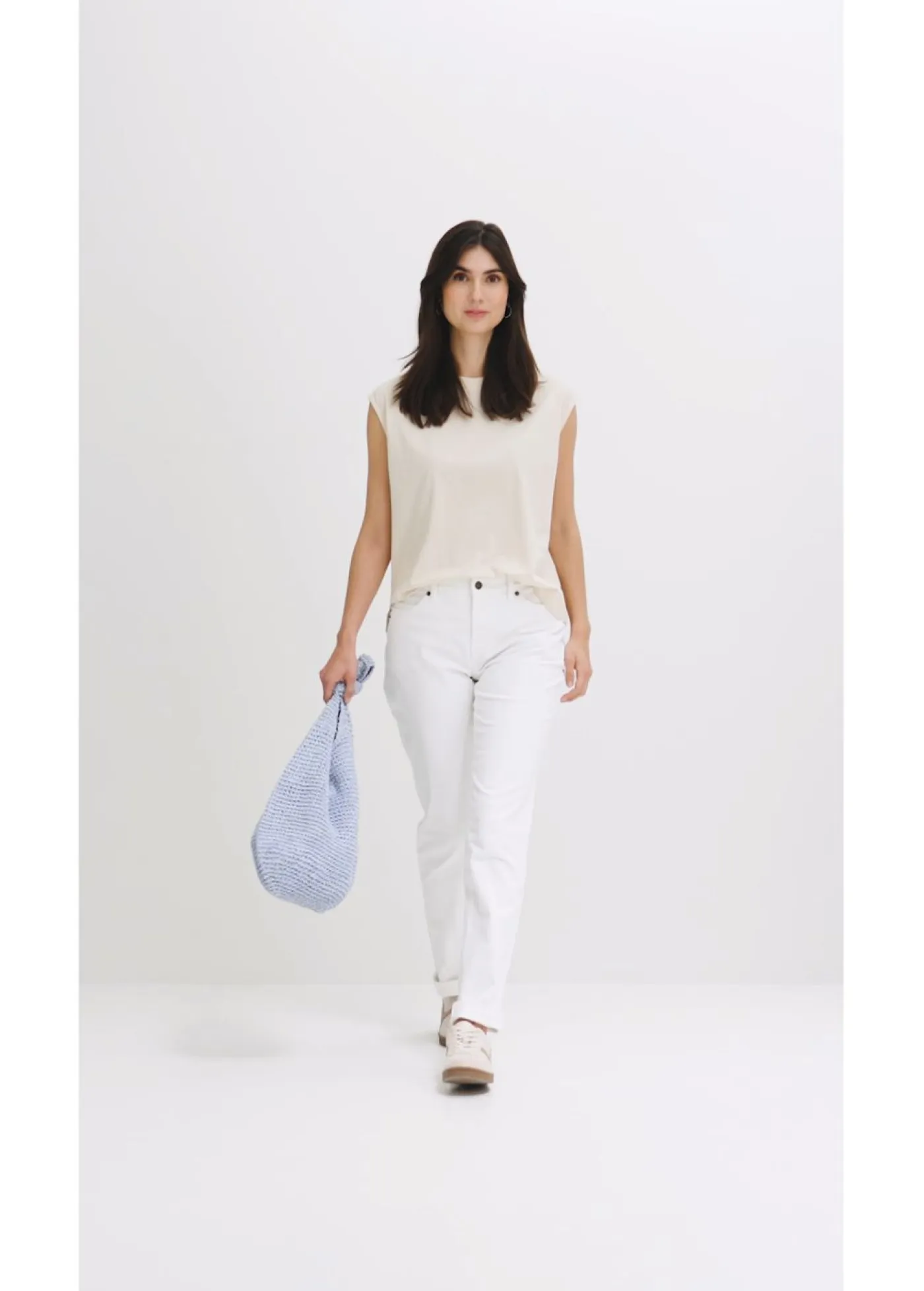 Outlet Vaqueros straight, mid waist, elásticos Mujer Tallas Pequeñas|Vaqueros