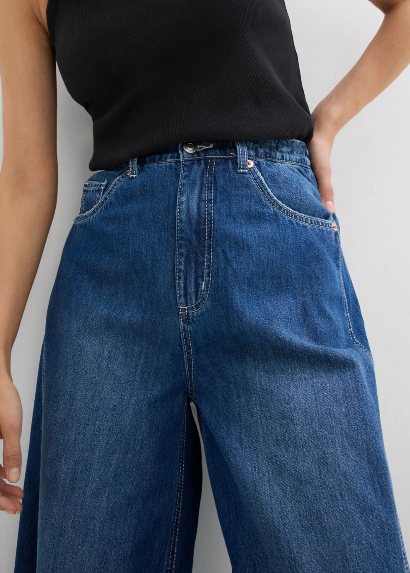 Hot Vaqueros tipo balloon, high waist, súper suaves Mujer Vaqueros