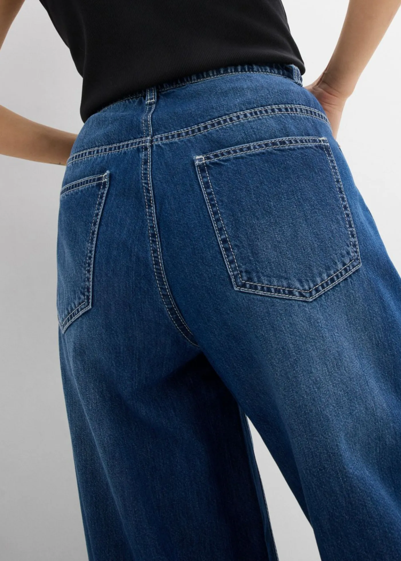 Hot Vaqueros tipo balloon, high waist, súper suaves Mujer Vaqueros
