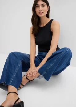 Hot Vaqueros tipo balloon, high waist, súper suaves Mujer Vaqueros