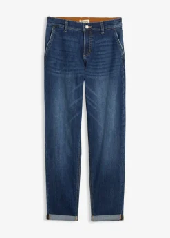 Outlet Vaqueros tipo boyfriend con talle medio y cinturilla elástica Mujer Vaqueros