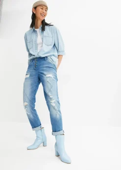 Vaqueros tipo boyfriend, mid waist Mujer Vaqueros
