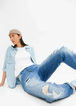 Vaqueros tipo boyfriend, mid waist Mujer Vaqueros