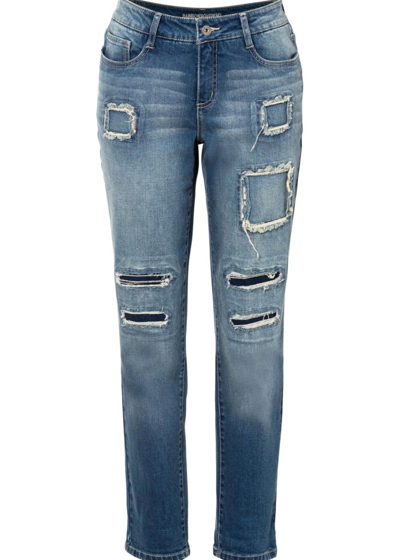 Hot Vaqueros tipo boyfriend, mid waist Mujer Vaqueros