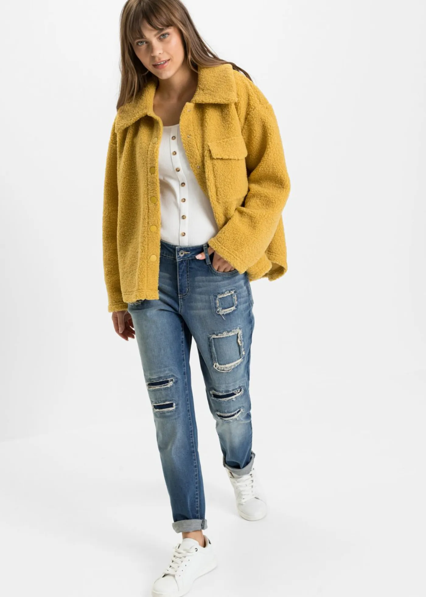 Hot Vaqueros tipo boyfriend, mid waist Mujer Vaqueros