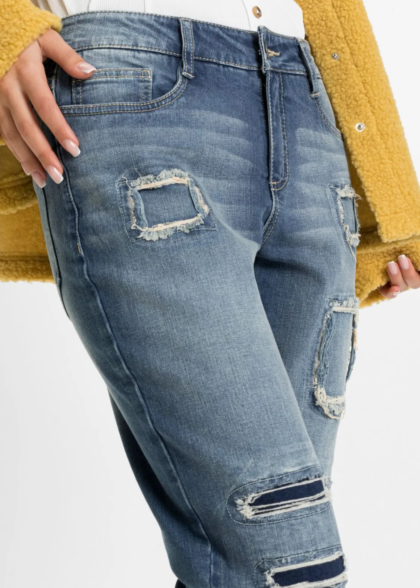 Hot Vaqueros tipo boyfriend, mid waist Mujer Vaqueros