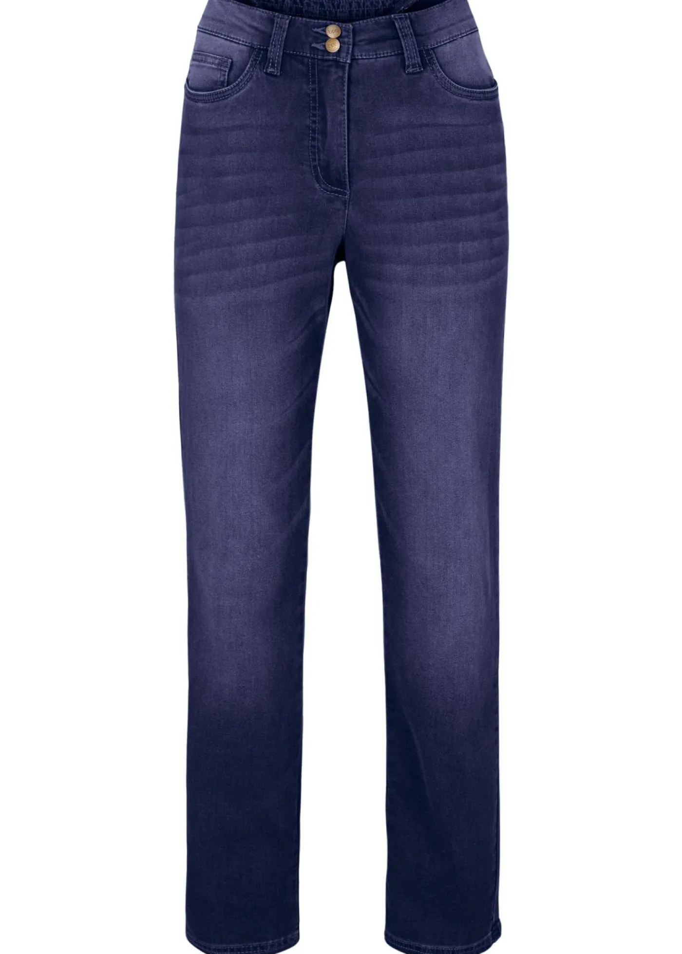 Outlet Vaqueros térmicos con talle medio, corte recto y cinturilla cómoda Mujer Ropa Térmica|Vaqueros