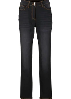 Online Vaqueros térmicos con talle medio, corte recto y cinturilla cómoda Mujer Ropa Térmica|Vaqueros