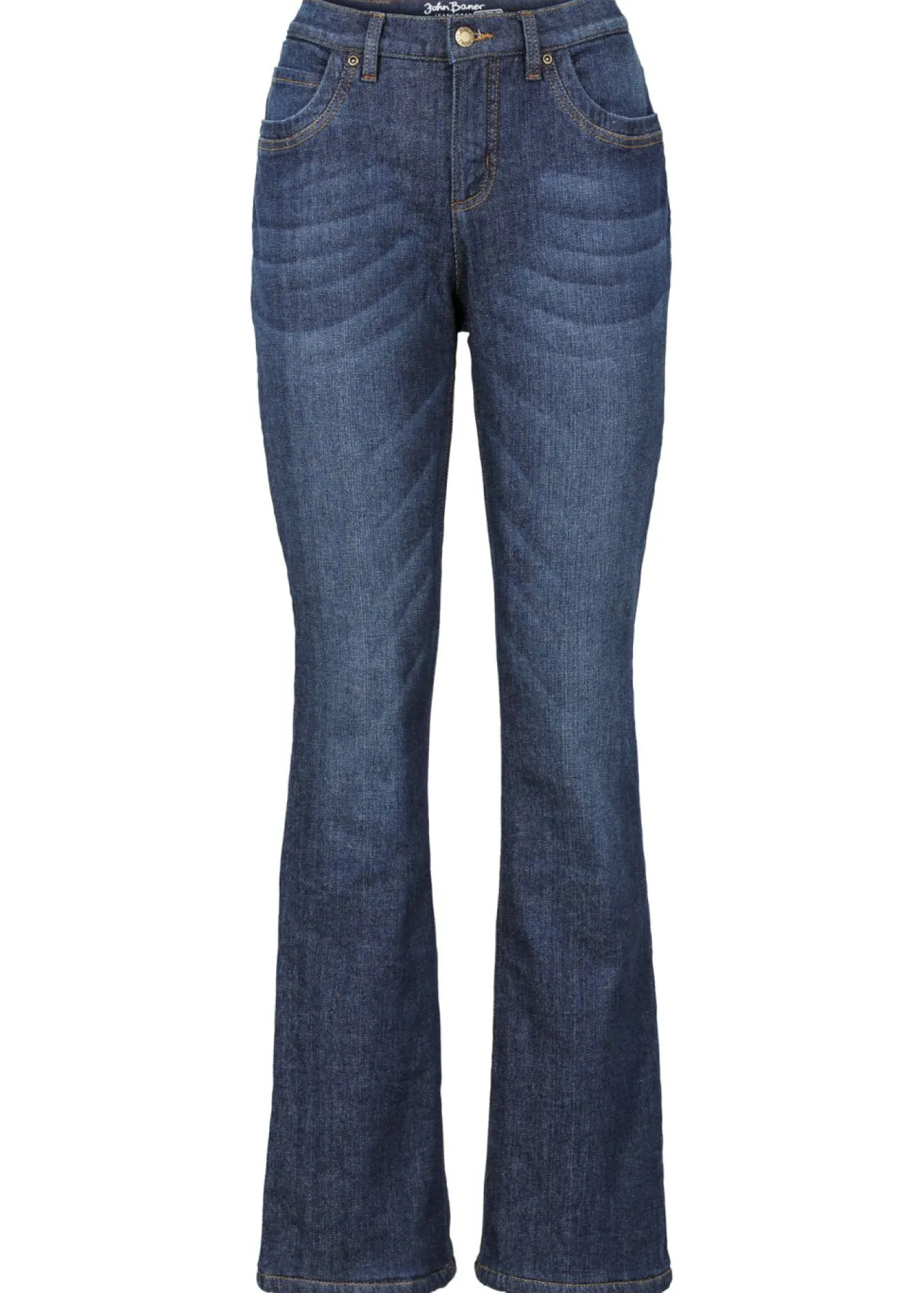 Vaqueros térmicos de talle alto con corte bootcut Mujer Ropa Térmica|Vaqueros