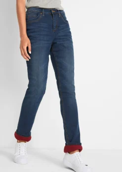New Vaqueros térmicos de talle alto y corte recto Mujer Ropa Térmica|Vaqueros