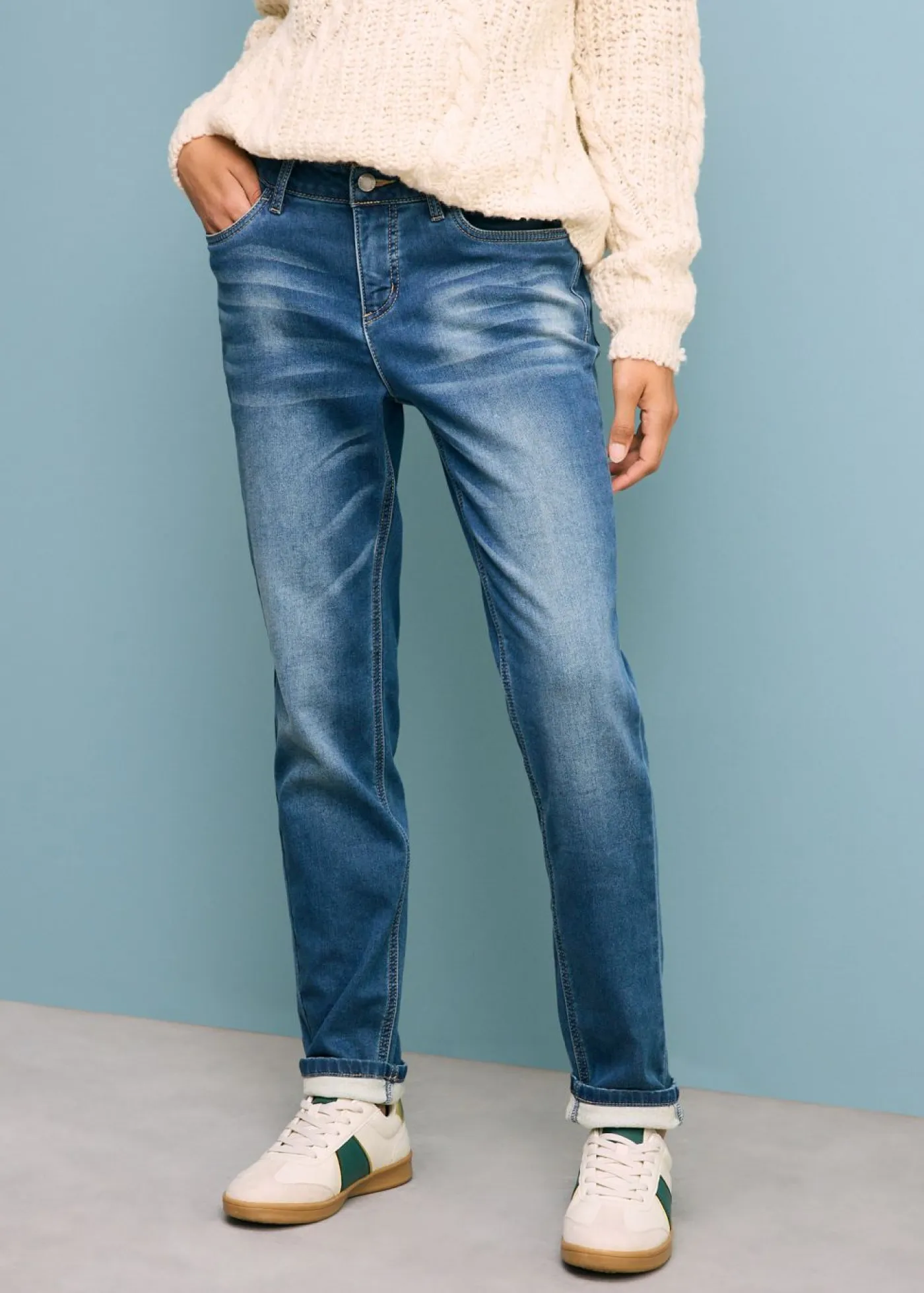 Hot Vaqueros térmicos tipo boyfriend con interior suave Mujer Ropa Térmica|Vaqueros