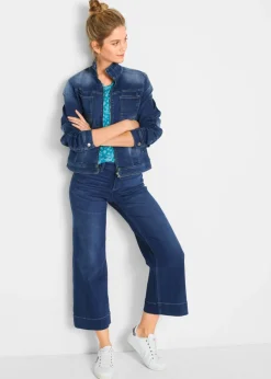 Outlet Vaqueros ultrasuaves de corte capri, culotte Mujer Vaqueros|Novedades