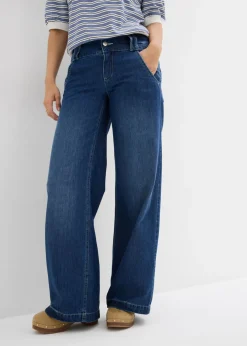 Hot Vaqueros wide-leg, high waist, súper suaves Mujer Vaqueros