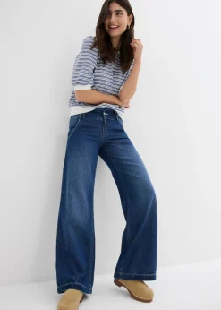 Hot Vaqueros wide-leg, high waist, súper suaves Mujer Vaqueros