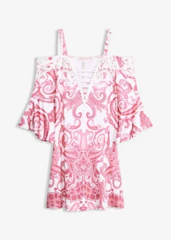 Vestido acampanado con escote bañera Mujer Vestidos|Novedades