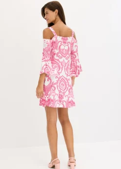 Vestido acampanado con escote bañera Mujer Vestidos|Novedades
