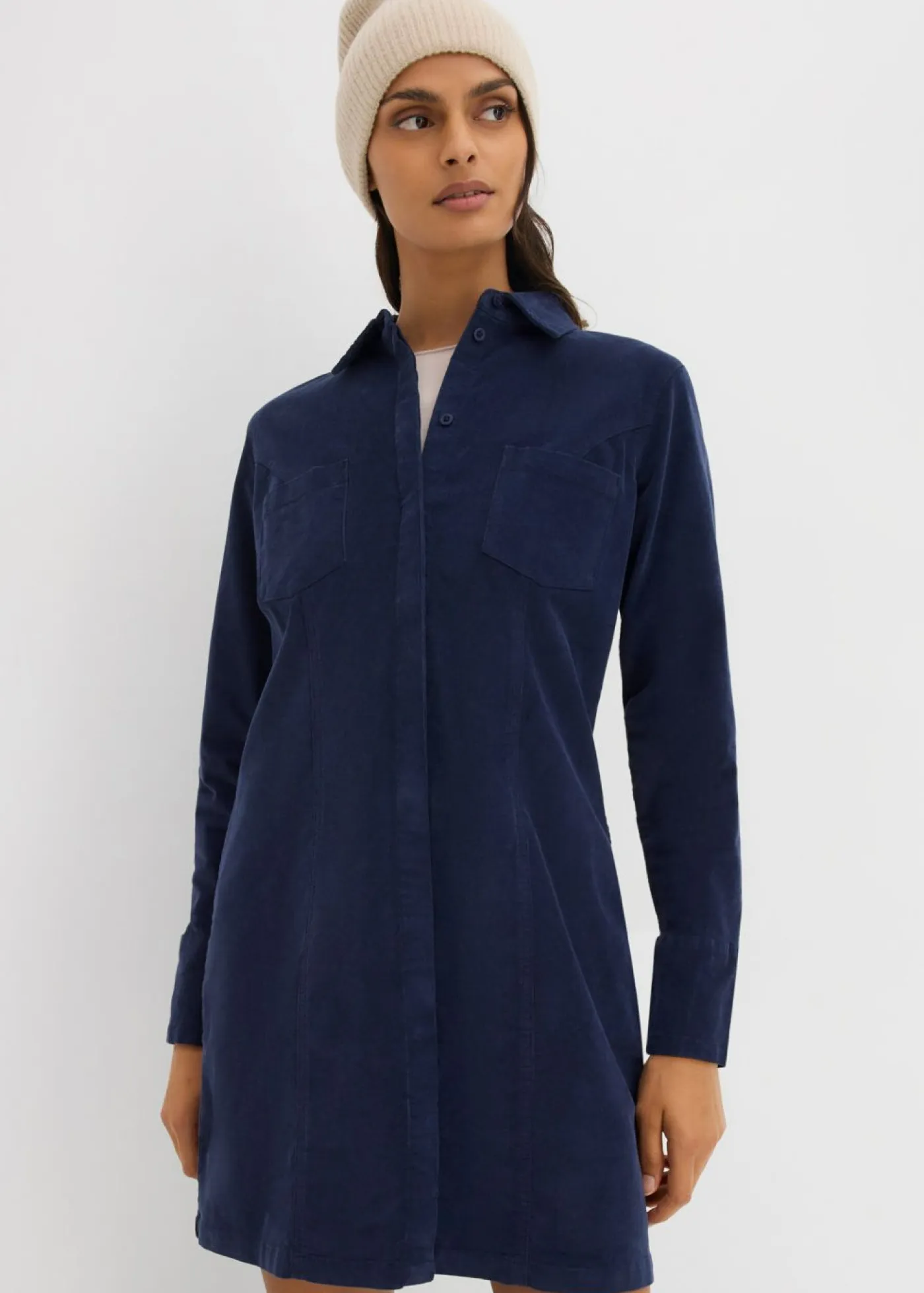 Clearance Vestido ajustado de pana Mujer Vestidos