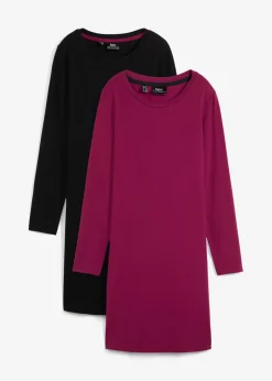 New Vestido ajustado de punto (2 unidades) Mujer Básicos|Vestidos