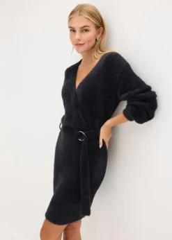 Vestido ajustado de punto con accesorio Mujer Vestidos|Ropa De Punto