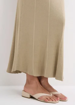 Clearance Vestido ajustado de punto de mezcla de viscosa Mujer Esenciales|Vestidos