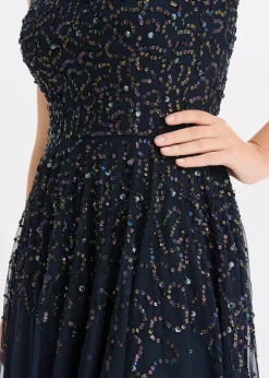Sale Vestido asimétrico con bordado de lentejuelas Mujer Vestidos|Ropa Elegante