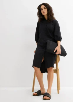 Sale Vestido camisera de algodón ligero Mujer Vestidos