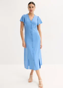 Outlet Vestido camisero con abertura Mujer Vestidos