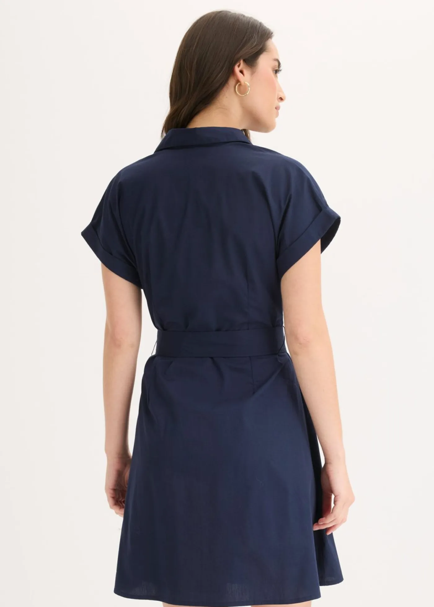 Clearance Vestido camisero con cinturón Mujer Vestidos