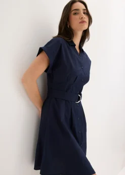 Clearance Vestido camisero con cinturón Mujer Vestidos