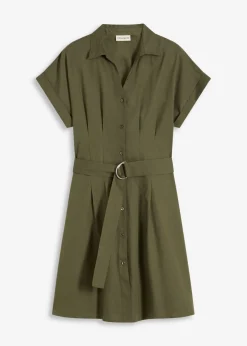 Clearance Vestido camisero con cinturón Mujer Vestidos