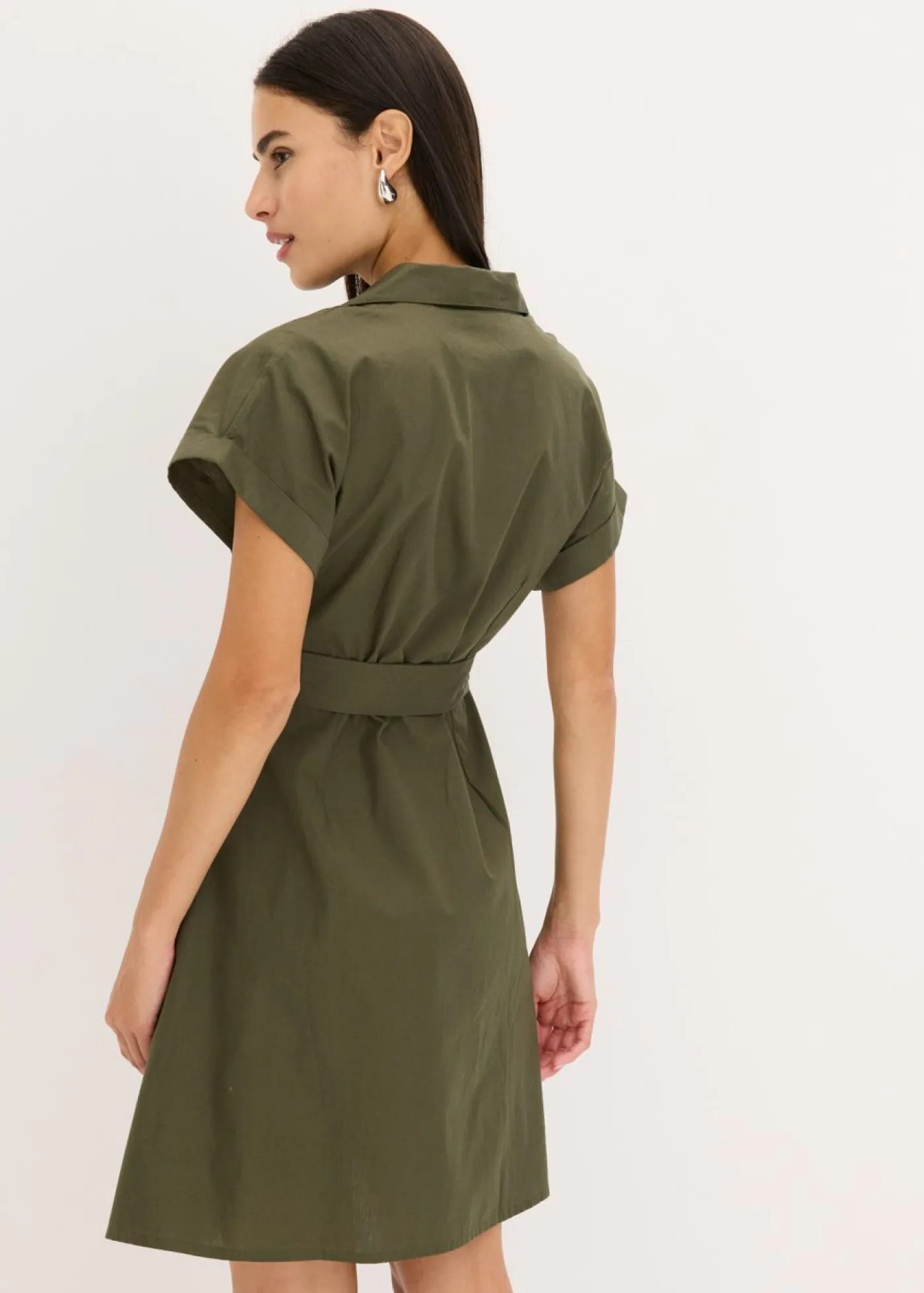 Clearance Vestido camisero con cinturón Mujer Vestidos