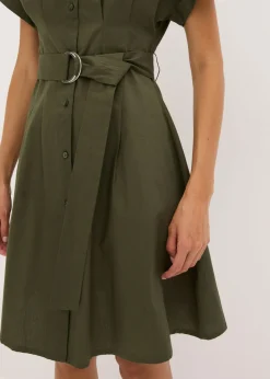 Clearance Vestido camisero con cinturón Mujer Vestidos