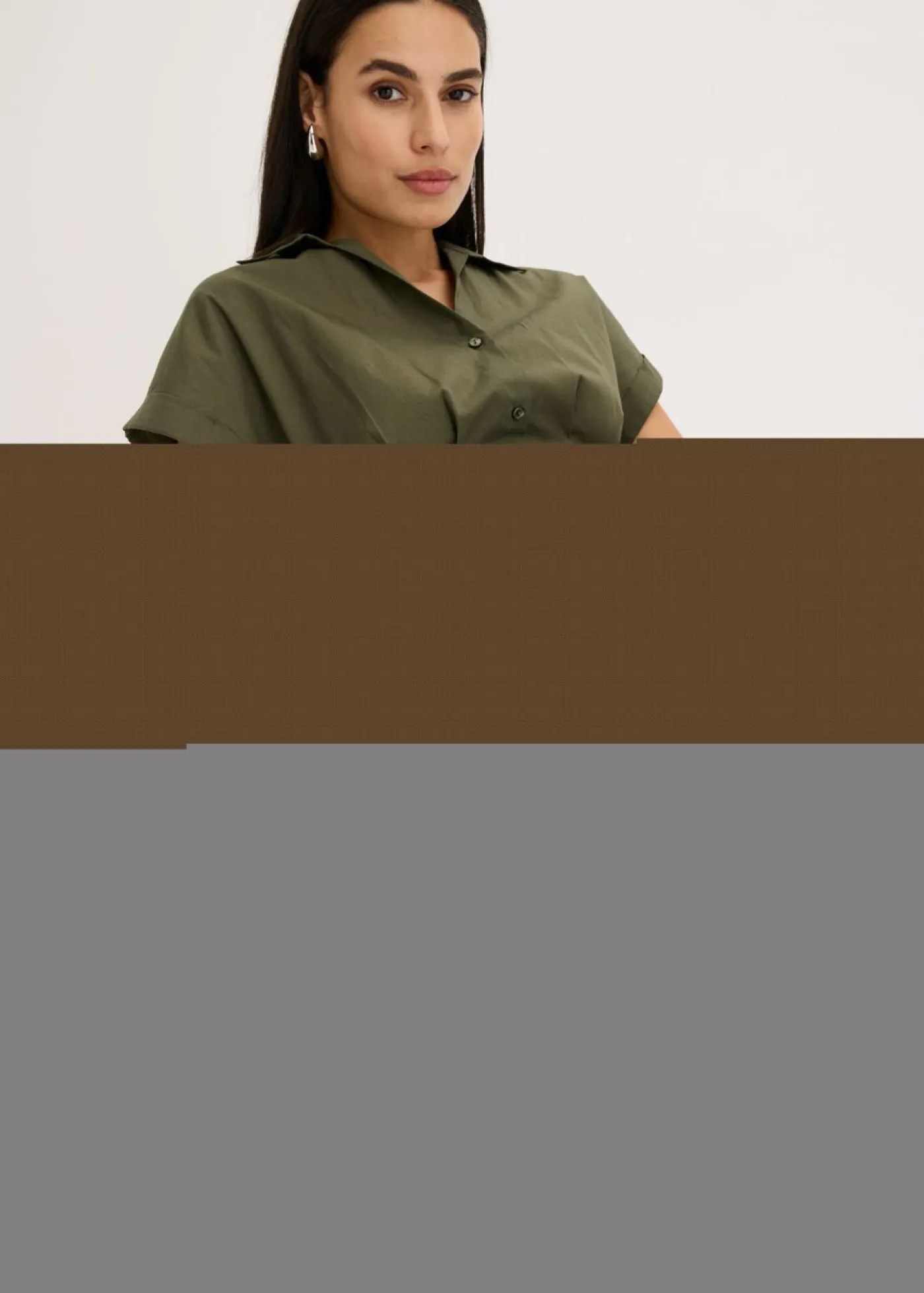Clearance Vestido camisero con cinturón Mujer Vestidos
