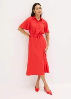 New Vestido camisero con cordón Mujer Vestidos