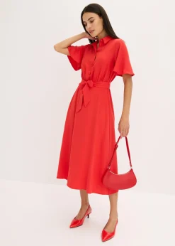 New Vestido camisero con cordón Mujer Vestidos