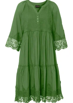 Clearance Vestido camisero con encaje Mujer Vestidos