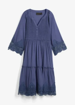 Vestido camisero con encaje Mujer Vestidos