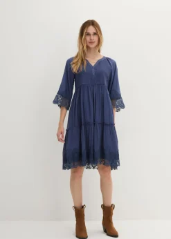 Vestido camisero con encaje Mujer Vestidos