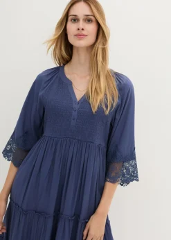 Vestido camisero con encaje Mujer Vestidos