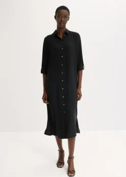 Clearance Vestido camisero con encaje en escalera Mujer Vestidos