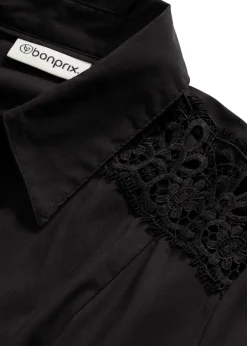 Discount Vestido camisero con encaje y cordón Mujer Tallas Pequeñas|Vestidos
