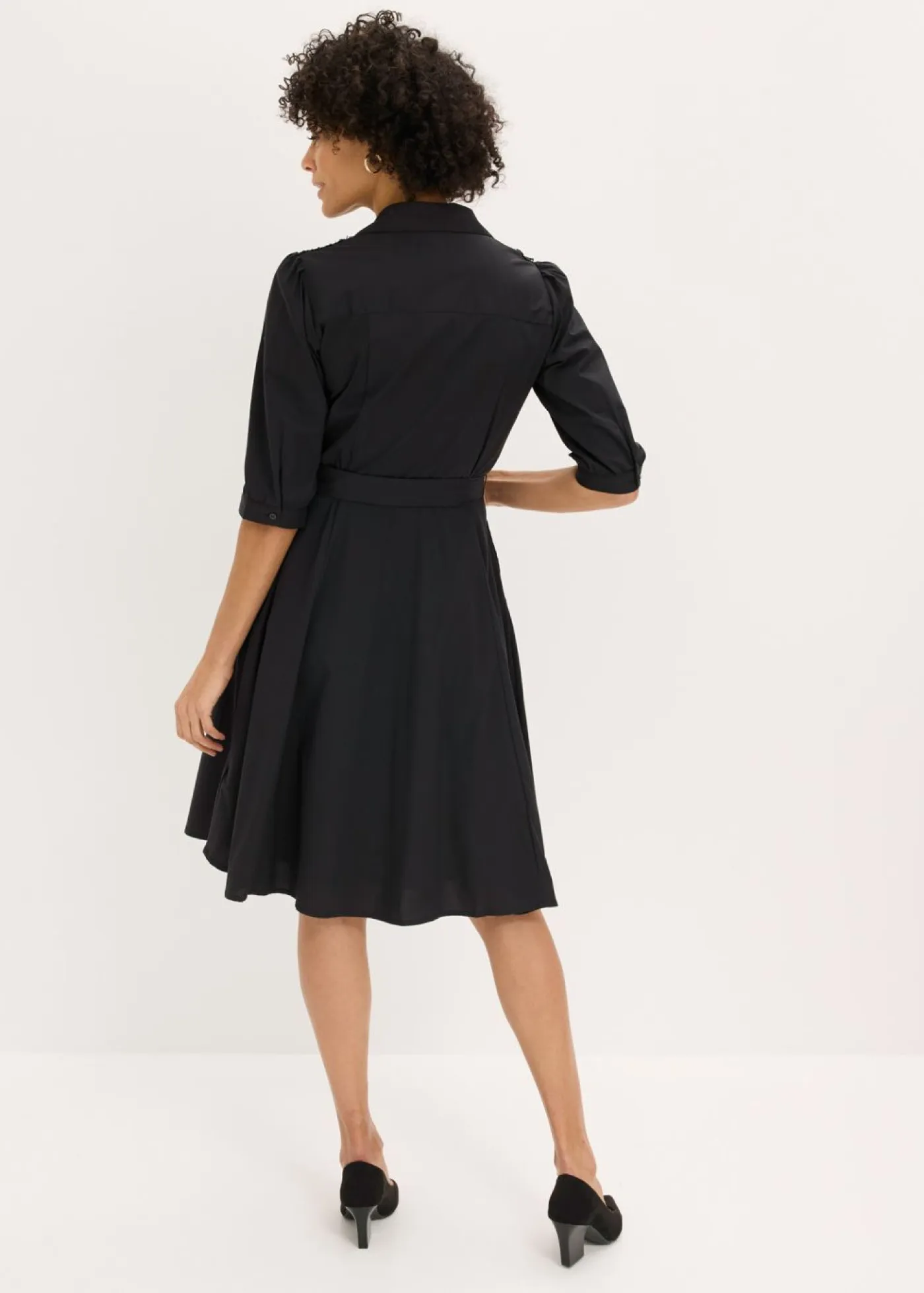 Discount Vestido camisero con encaje y cordón Mujer Tallas Pequeñas|Vestidos