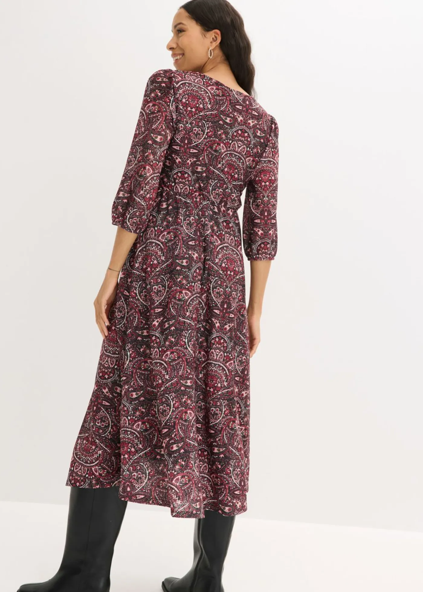 Vestido camisero con escote en V Mujer Vestidos