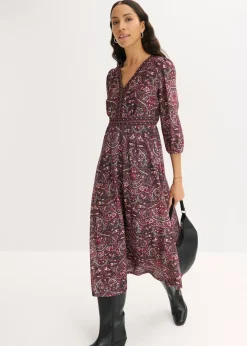 Vestido camisero con escote en V Mujer Vestidos