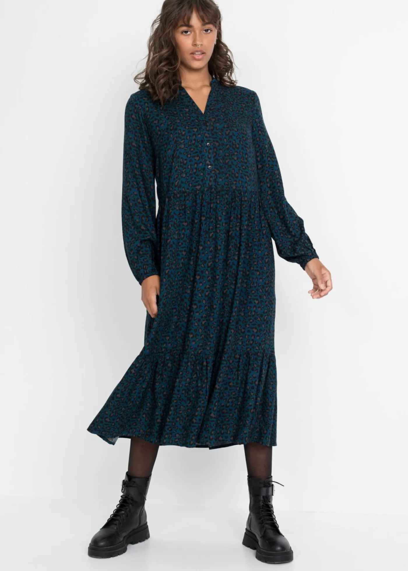 Clearance Vestido camisero con estampado de leopardo Mujer Vestidos