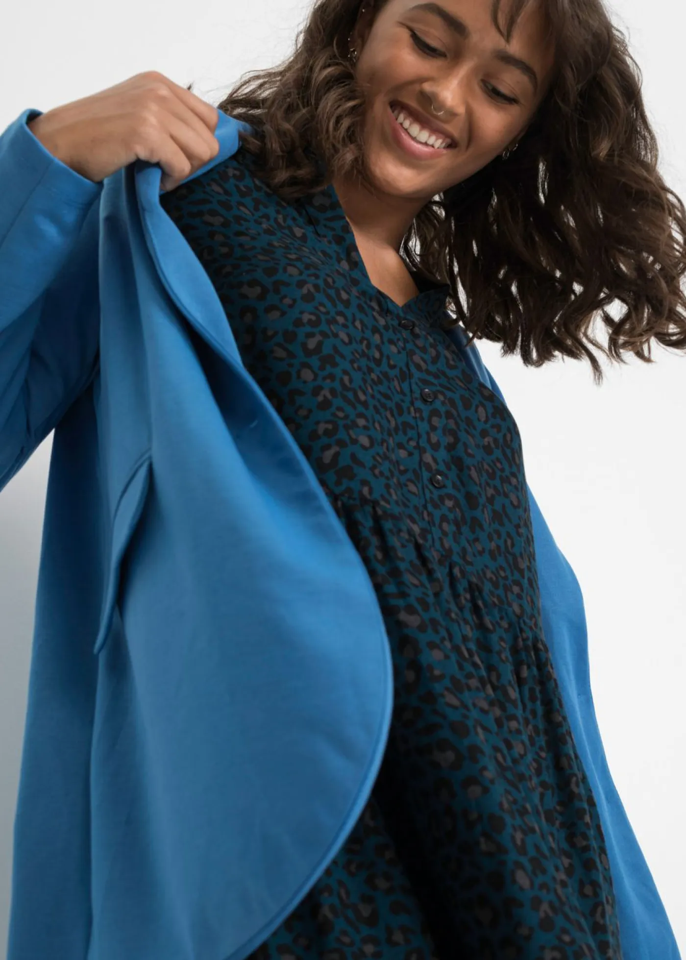 Clearance Vestido camisero con estampado de leopardo Mujer Vestidos