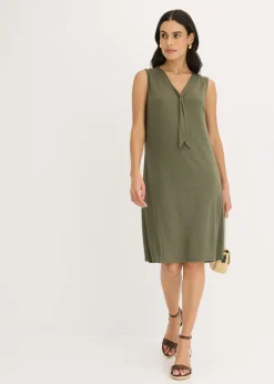 Vestido camisero con lazo Mujer Vestidos