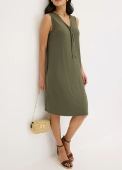 Vestido camisero con lazo Mujer Vestidos