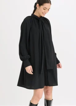 Best Vestido camisero con lazo en el cuello Mujer Vestidos